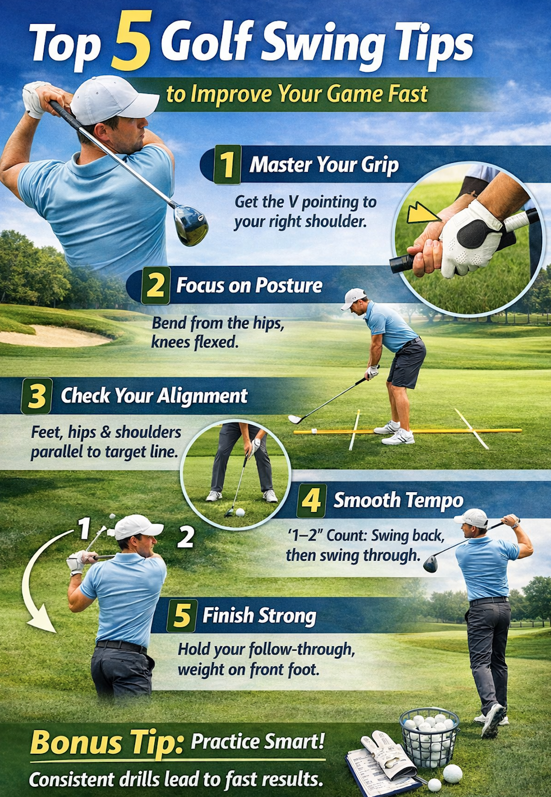 Top 5 Golf Swing Tips to Improve Your Game Fast